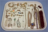 Group of Gold-Tone Costume Jewelry