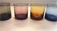 Colored Rock Glasses - Set of 4