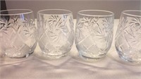 Set of 4 Vintage Crystal Juice Glasses