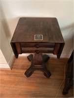 Square Drop Leaf Occasional Table w 2 Drawers