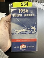 1956 BASEBALL SCHEDULE / PEPSI ADVERTISING