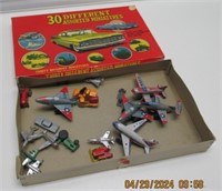 LOT OF ASSORTED MINIATURE TOY PLANES, CARS. NOT