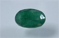 Certified 4.65 Cts Natural Oval Cut Emerald