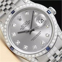 Men Rolex Datejust 18 Kt Diamond Watch