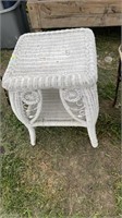 Wicker outdoor table