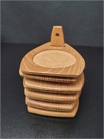 MCM Set of Woodcrest Cork & teak Coasters