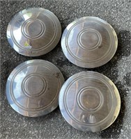 (ST) 4 Vintage Hub Caps 9”