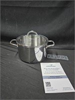 HOMICHEF Stock Pot 6 Quart Nickel Free Stainless