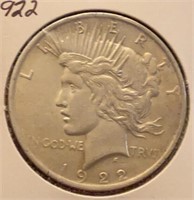 1922 Peace Silver Dollar