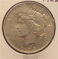 1922 Peace Silver Dollar