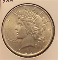 1922 Peace Silver Dollar