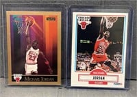 (2) 1990 Michael Jordan Cards - Fleer & Skybox