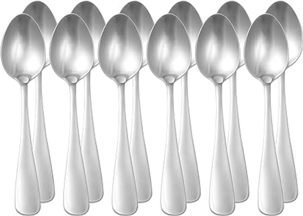 Amazon Basics Stainless Steel Dinner Spoons with R