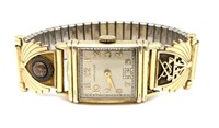 Vintage Men's Hamilton Wristwatch Gold Caps