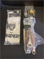 Raiders Towel Set, Grilling Tools.