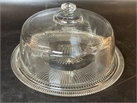 12 1/2” Glass Cake Plate With Lid