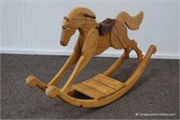 Custom Made Child's Wooden Rocking Horse
