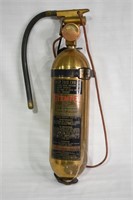 Vintage Brass Wall Mount Fire Extinguisher