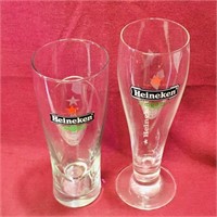 Lot Of 2 Heineken Beer Glasses