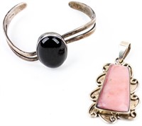 Jewelry Sterling Silver Cuff Bracelet / Pendant