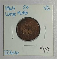 1864  LM  Two Cent   VG
