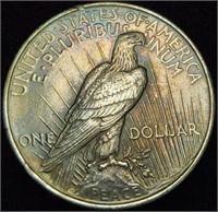1924 Peace Dollar - Rainbow Toned Peace Dollar