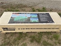 Unused 10' x 60' Wire Mesh Chicken Run Shelter