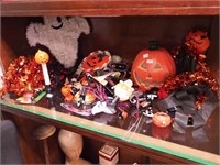 Group of Halloween items: string of lights,