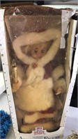 Vintage Christmas doll and decor