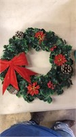 Vintage Christmas doll and wreaths