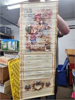 1994 Wood Calendar Scroll