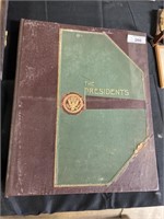 Large antique book of U.S. Presidents.