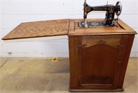 Windsor B Treadle Sewing Machine in Cabinet