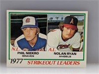 1978 Topps Strikeout Leaders Niekro/Ryan #206