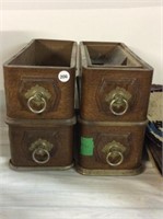 4 Antique desk drawers