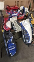 Lot of 9 Pairs Goalie Pads