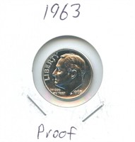 1963 Proof Silver Roosevelt Dime