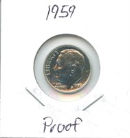 1959 Proof Silver Roosevelt Dime