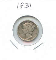 1931 Mercury Silver Dime