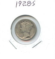 1928-S Mercury Silver Dime