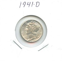 1941-D Mercury Silver Dime