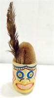 3 3/4" TOTEM STYLE CUP WITH FEATHER