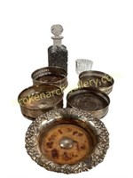 Decanter, Silver Plated Coasters, Orrefore