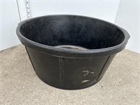 Black rubber feed bucket