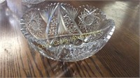 Cut Glass Bowl (HAS CHIPS)