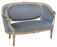 FRENCH LOUIS XVI STYLE PAINTED WOOD SOFA