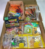 3 - Boxes of Rubber Worms & Baits