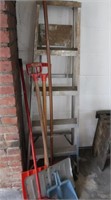 Aluminum Step Ladder-4 ft, Snow Shovels, Brooms