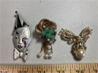 3 vintage pins