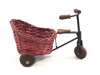 Wicker Basket Rickshaw Candy Dish